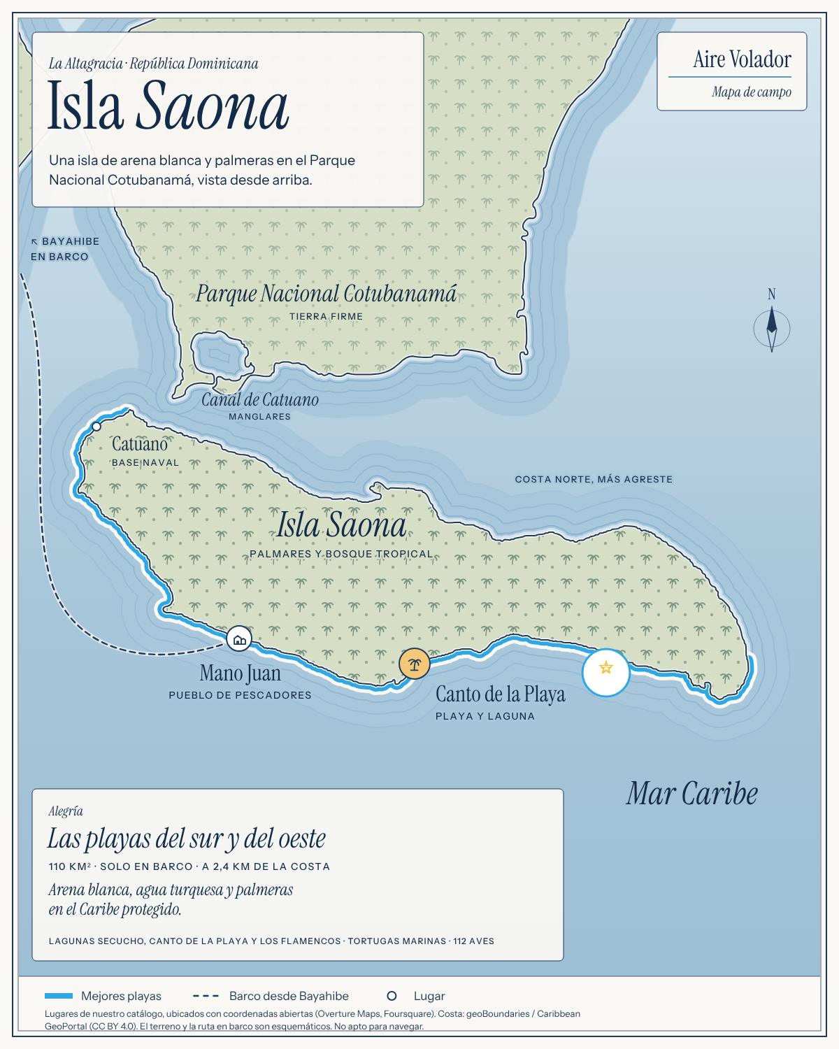 Field map: Saona Island